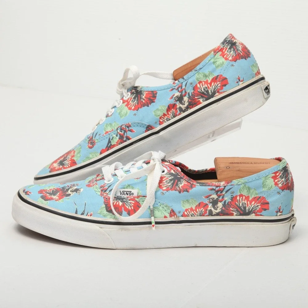 Vans Star Wars Yoda Aloha Authentic Men's US 9.5 Floral Hawaiian Sneakers